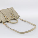 Miu Miu Matelasse Hand Bag Vitellolux 2way Beige Gold Auth 208301A-10
