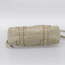 Miu Miu Matelasse Hand Bag Vitellolux 2way Beige Gold Auth 208301A-12