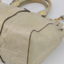 Miu Miu Matelasse Hand Bag Vitellolux 2way Beige Gold Auth 208301A-13