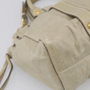 Miu Miu Matelasse Hand Bag Vitellolux 2way Beige Gold Auth 208301A-14