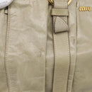 Miu Miu Matelasse Hand Bag Vitellolux 2way Beige Gold Auth 208301A-17