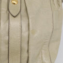 Miu Miu Matelasse Hand Bag Vitellolux 2way Beige Gold Auth 208301A-18