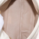Salvatore Ferragamo Sofia Gancini Hand Bag Leather 2way White Gold Auth 208303-19