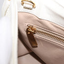 Salvatore Ferragamo Sofia Gancini Hand Bag Leather 2way White Gold Auth 208303-22