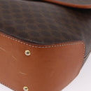 CELINE Macadam Canvas Hand Bag PVC Leather 2way Brown Gold Auth 208305A-18