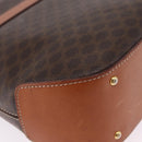 CELINE Macadam Canvas Hand Bag PVC Leather 2way Brown Gold Auth 208305A-19