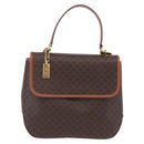 CELINE Macadam Canvas Hand Bag PVC Leather 2way Brown Gold Auth 208305A-2