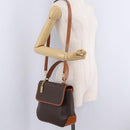 CELINE Macadam Canvas Hand Bag PVC Leather 2way Brown Gold Auth 208305A-34