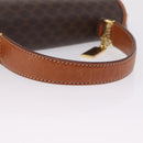 CELINE Macadam Canvas Hand Bag PVC Leather 2way Brown Gold Auth 208305A-8