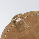 FENDI Moonlight Shoulder Bag Leather Light Blue Gold 8BT346 Auth 208306M-21