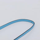 FENDI Moonlight Shoulder Bag Leather Light Blue Gold 8BT346 Auth 208306M-9