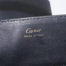 Cartier Garland Cartier Hand Bag Leather Black Gold Auth 208307A-16