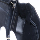 Cartier Garland Cartier Hand Bag Leather Black Gold Auth 208307A-18