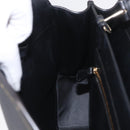 Cartier Garland Cartier Hand Bag Leather Black Gold Auth 208307A-19