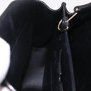Cartier Garland Cartier Hand Bag Leather Black Gold Auth 208307A-21