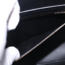 Cartier Garland Cartier Hand Bag Leather Black Gold Auth 208307A-26
