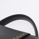Cartier Garland Cartier Hand Bag Leather Black Gold Auth 208307A-9