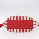LOEWE Tote Bag Leather Red Silver Auth 208308A-7