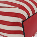 LOEWE Tote Bag Leather Red Silver Auth 208308A-13