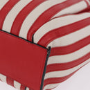 LOEWE Tote Bag Leather Red Silver Auth 208308A-14