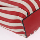LOEWE Tote Bag Leather Red Silver Auth 208308A-18