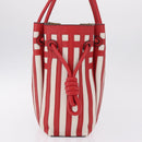 LOEWE Tote Bag Leather Red Silver Auth 208308A-7