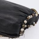 Chloe Hand Bag Leather Black Auth 208310M-15