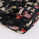 CHANEL Chain Shoulder Bag Lamb Skin Black Silver CC Auth 208312SAM-10
