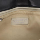CHANEL Chain Shoulder Bag Lamb Skin Black Silver CC Auth 208312SAM-19