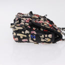 CHANEL Chain Shoulder Bag Lamb Skin Black Silver CC Auth 208312SAM-4