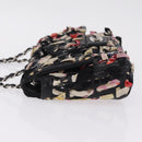 CHANEL Chain Shoulder Bag Lamb Skin Black Silver CC Auth 208312SAM-5