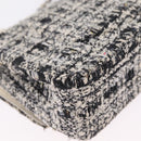 CHANEL Matelasse 25 Chain Shoulder Bag Tweed Black Silver CC Auth 208313SAM-15