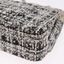CHANEL Matelasse 25 Chain Shoulder Bag Tweed Black Silver CC Auth 208313SAM-16