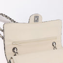 CHANEL Matelasse 25 Chain Shoulder Bag Tweed Black Silver CC Auth 208313SAM-19