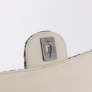 CHANEL Matelasse 25 Chain Shoulder Bag Tweed Black Silver CC Auth 208313SAM-21