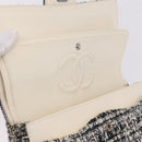 CHANEL Matelasse 25 Chain Shoulder Bag Tweed Black Silver CC Auth 208313SAM-23