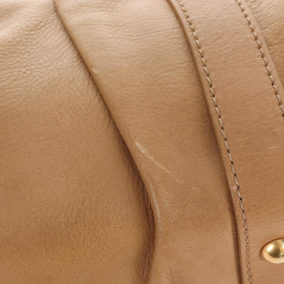 Miu Miu Matelasse Hand Bag Vitellolux 2way Brown Gold Auth 208315M