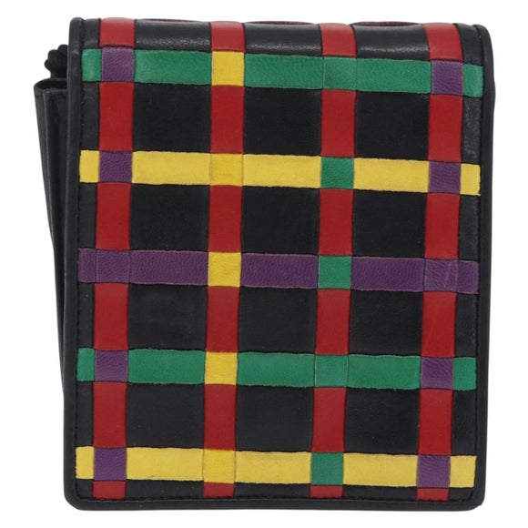 FENDI Shoulder Bag Leather Multicolor Auth 208320A