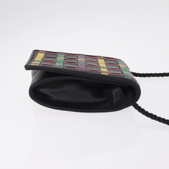 FENDI Shoulder Bag Leather Multicolor Auth 208320A