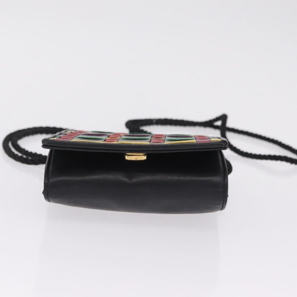 FENDI Shoulder Bag Leather Multicolor Auth 208320A