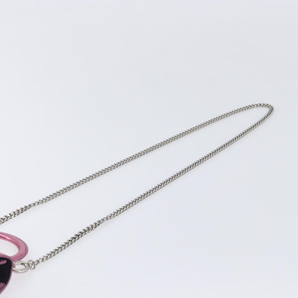 Balenciaga Chain Hour Glass Bag Leather 2way Pink Silver 664676 Auth 208322M