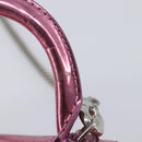 Balenciaga Chain Hour Glass Bag Leather 2way Pink Silver 664676 Auth 208322M-18