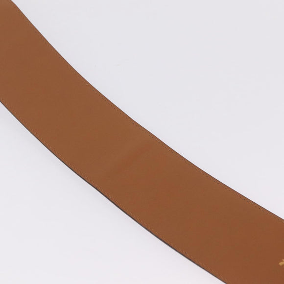 CELINE Belt Leather Purple Gold Auth 208323V