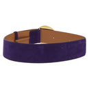 CELINE Belt Leather Purple Gold Auth 208323V-2