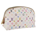 LOUIS VUITTON Monogram Multicolor Pochette PM Pouch White M47354 LV Auth 208326-1