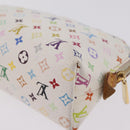LOUIS VUITTON Monogram Multicolor Pochette PM Pouch White M47354 LV Auth 208326-12