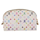LOUIS VUITTON Monogram Multicolor Pochette PM Pouch White M47354 LV Auth 208326-3