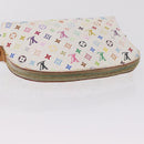 LOUIS VUITTON Monogram Multicolor Pochette PM Pouch White M47354 LV Auth 208326-6