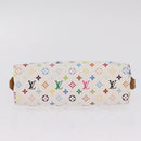LOUIS VUITTON Monogram Multicolor Pochette PM Pouch White M47354 LV Auth 208326-8