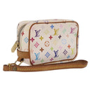 LOUIS VUITTON Monogram Multicolor Trousse Wapity Pouch White M58034 Auth 208327-1